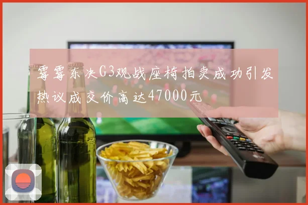霉霉东决G3观战座椅拍卖成功引发热议成交价高达47000元